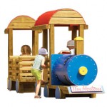 Wood playground wooden passenger locomotive