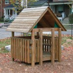 Wood playground wooden play hut