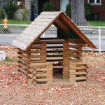 Wood playground wooden playhouse with floor