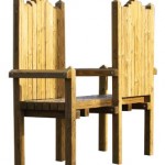 wood playground throne chairs