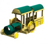 Wood playground tractor wagon